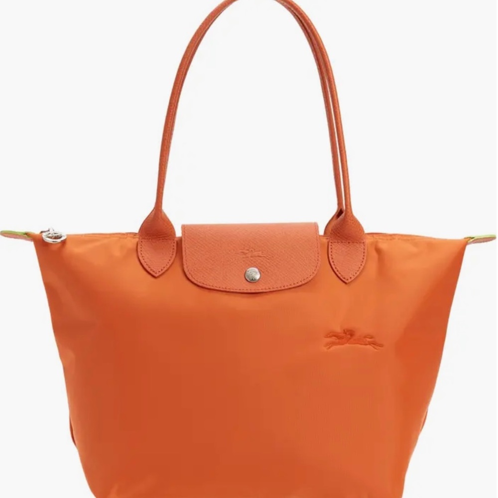Longchamp Le Pliage (medium). Shoulder strap. Orange. Brand new